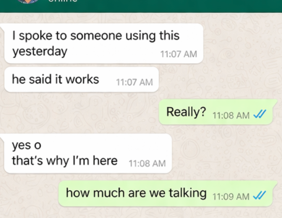 WhatsApp: he said it works, how much are we talking