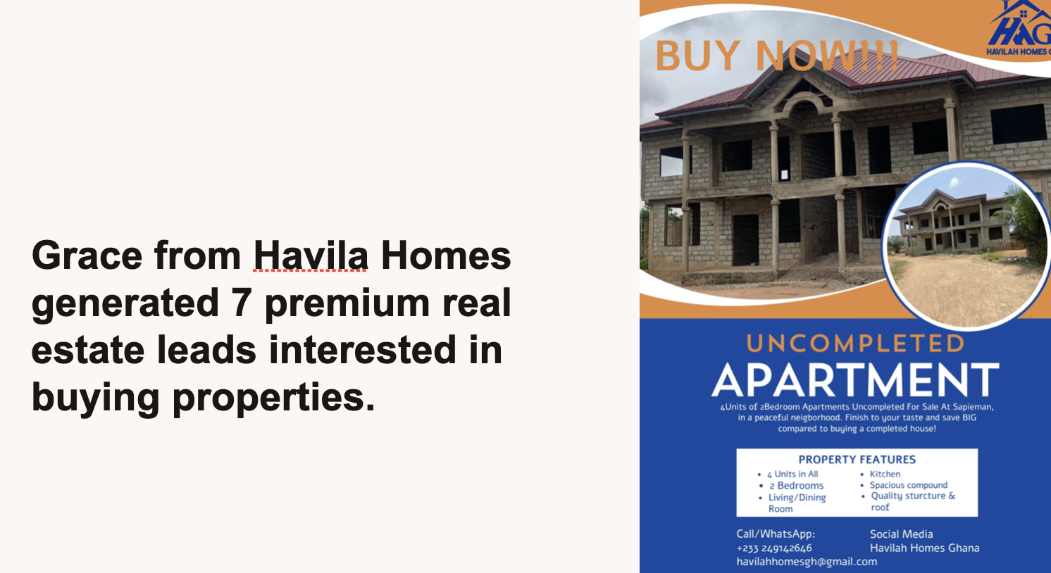 Grace Havilah Homes real estate result